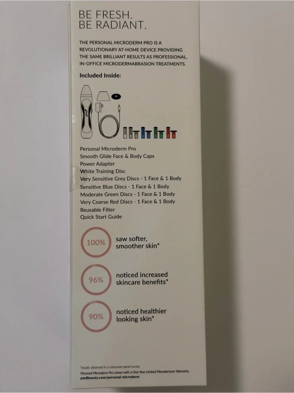 PMD Microderm Pro Device in White and Blush Pink New In Box